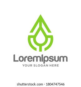 water drop logo design element vector illustration icon droplet energy nature
