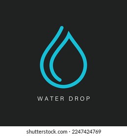 water drop logo design element vector illustration nature energy drop icon