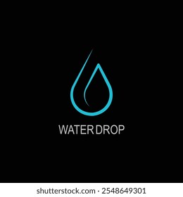 water drop logo design element vector illustration nature energy drop icon