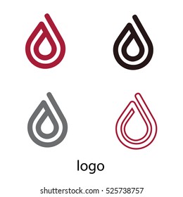 Water drop logo. Design element. Vector illustration. Water logo. 