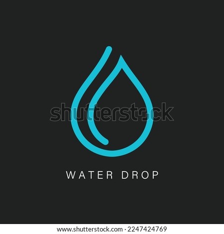 water drop logo design element vector illustration nature energy drop icon