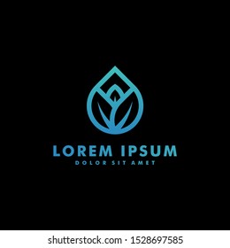 water drop logo design icon vector illustration