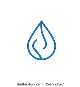 Water drop logo design with modern concept. Oil icon vector illustration