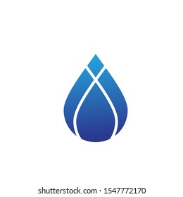 Water drop logo design with modern concept. Oil icon vector illustration