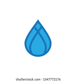 Water drop logo design with modern concept. Oil icon vector illustration