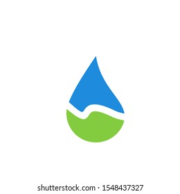 Water drop logo design with modern concept. Oil icon vector illustration