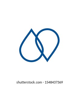 Diseño de logo para gota de agua con concepto moderno. Ilustración vectorial de icono de aceite