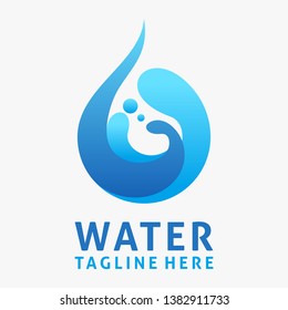 Water Drop Logo Design With Splash Effect