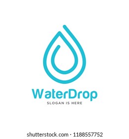 water drop logo design template