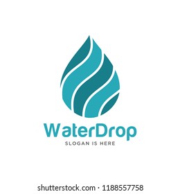 water drop logo design template