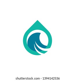 Water Drop Logo Design Template.