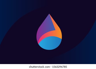 Water drop logo design template vector