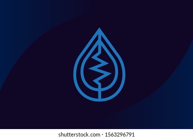 Water drop logo design template vector