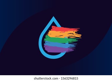 Water drop logo design template vector