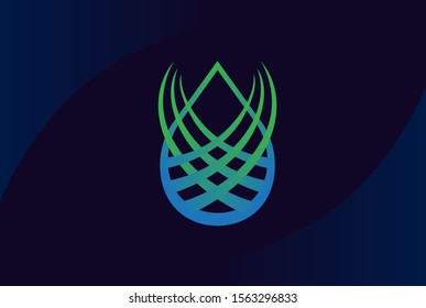 Water drop logo design template vector