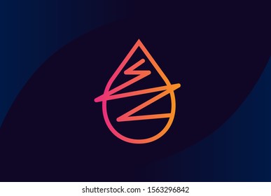 Water drop logo design template vector