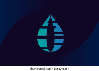 Water drop logo design template vector