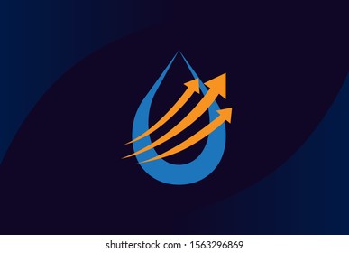 Water drop logo design template vector