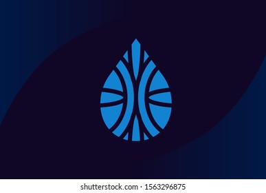 Water drop logo design template vector