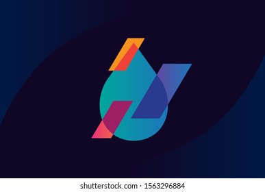 Water drop logo design template vector