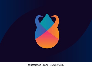 Water drop logo design template vector