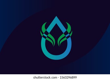 Water drop logo design template vector