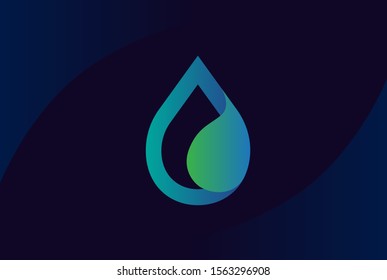 Water drop logo design template vector