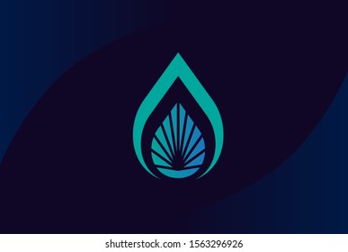 Water drop logo design template vector