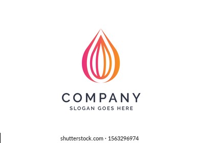 Water drop logo design template vector