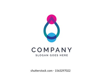 Water drop logo design template vector
