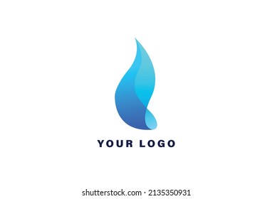 plantilla de diseño de logotipo de caída de agua