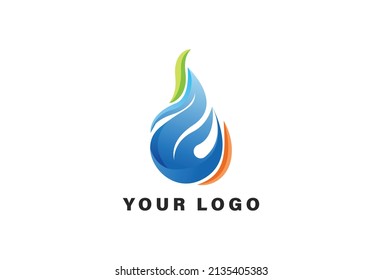 Water drop logo - design template 