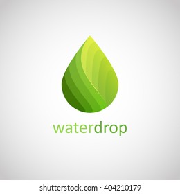 Water drop logo design template. Creative aqua emblem symbol.  Art creative concept. EPS 10