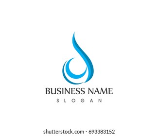 Water Drop Logo Design template