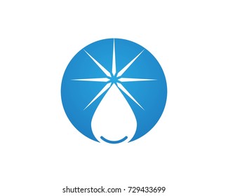 Water drop logo design template
