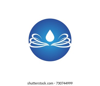 Water drop logo design template