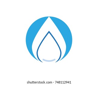 Water drop logo design template