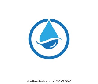 Water drop logo design template