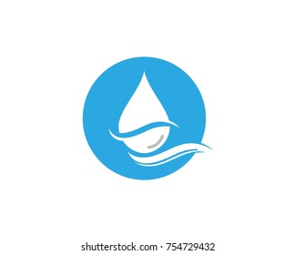 Water drop logo design template