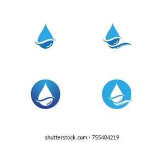 Water drop logo design template