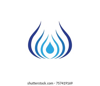 Water drop logo design template