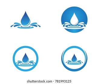 Water drop logo design template