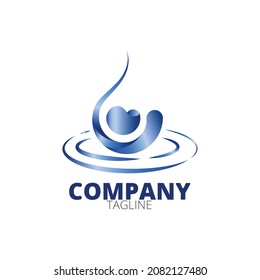Water Drop Logo Design. A unique, exclusive, elegant, professional, clean, simple, modern water logo design. It would be perfect for a pool, a spa or any cleaning, water, health care related products 