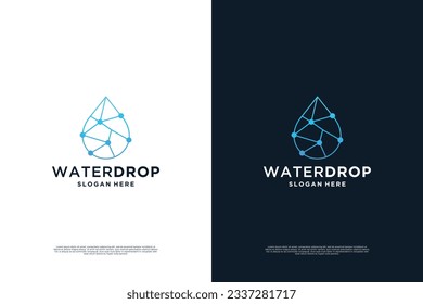 El diseño del logo de la gota de agua es único.