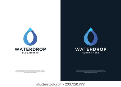 El diseño del logo de la gota de agua es único.