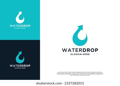 Water drop logo design unique concept.