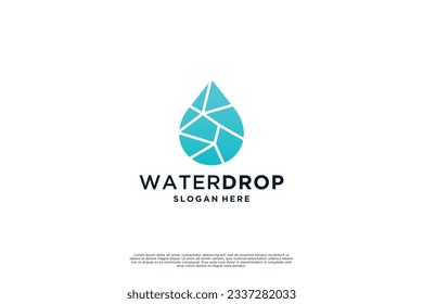 Water drop logo design unique concept.