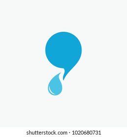 Water drop logo design vector