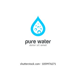 Water Drop Logo Design Vector Template