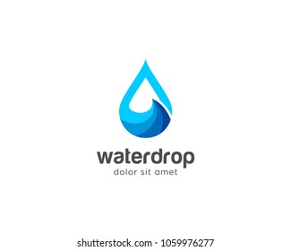 Water Drop Logo Design Vector Template